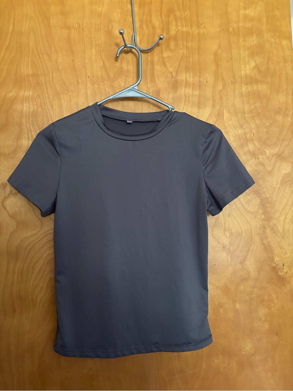 Women’s Short Sleeve Workout top - Charcoale